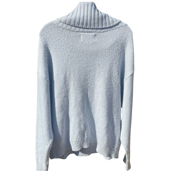 UGG Lylah Slouchy Rollneck Sweater Metallic, Fall, Winter, Cozy, Light Blue, L - Picture 10 of 10